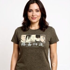 Avatar The Last Airbender Team Avatar Graphic T-Shirt Women’s Small Gray